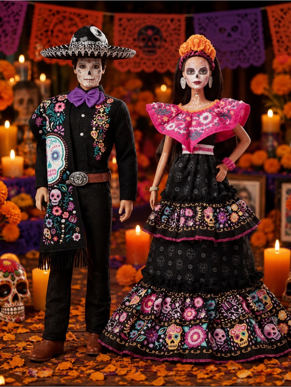 CATRINAS Barbie & Ken Día De Muertos 2021 Collector Dolls Set NEW SEALED
